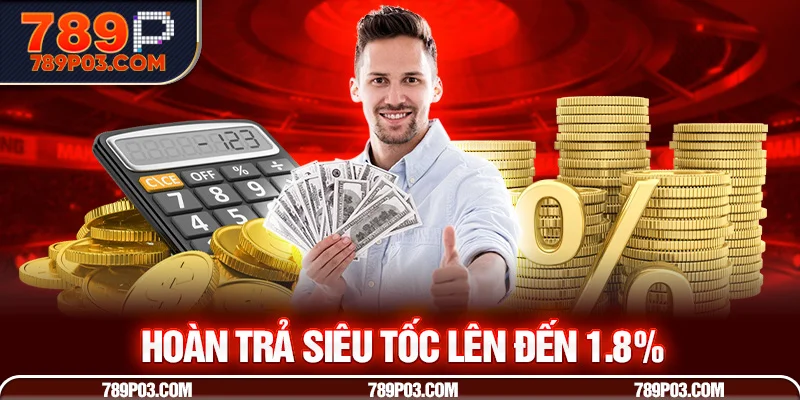 hoàn trả siêu tốc lên đến 1.8%