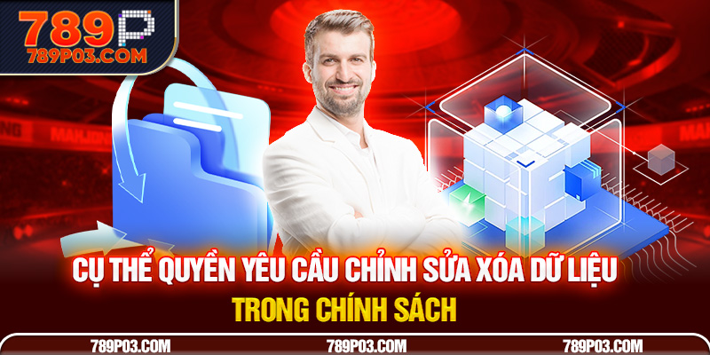 Cụ thể quyền yêu cầu chỉnh sửa xóa dữ liệu